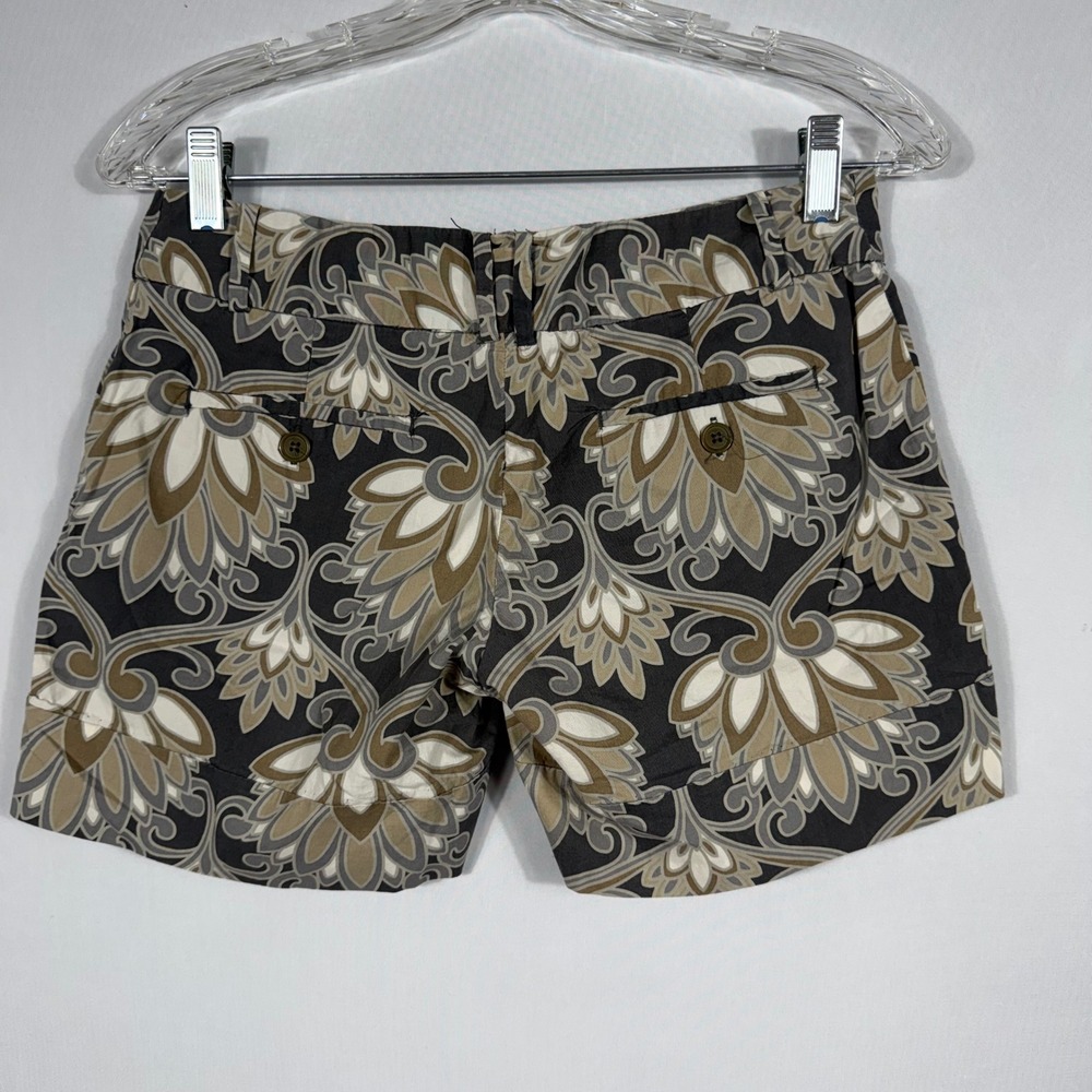 Vtg Y2K Mossimo Low Rise Floral Damask Shorts Sz 2 Stretch Cuffed Festival Boho - Picture 2 of 6